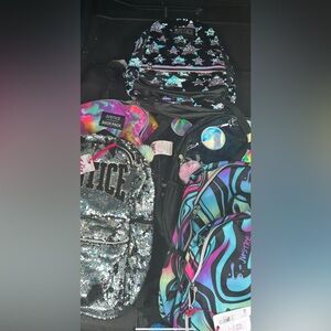 Justice Backpacks with Sequins and Tie-Dye